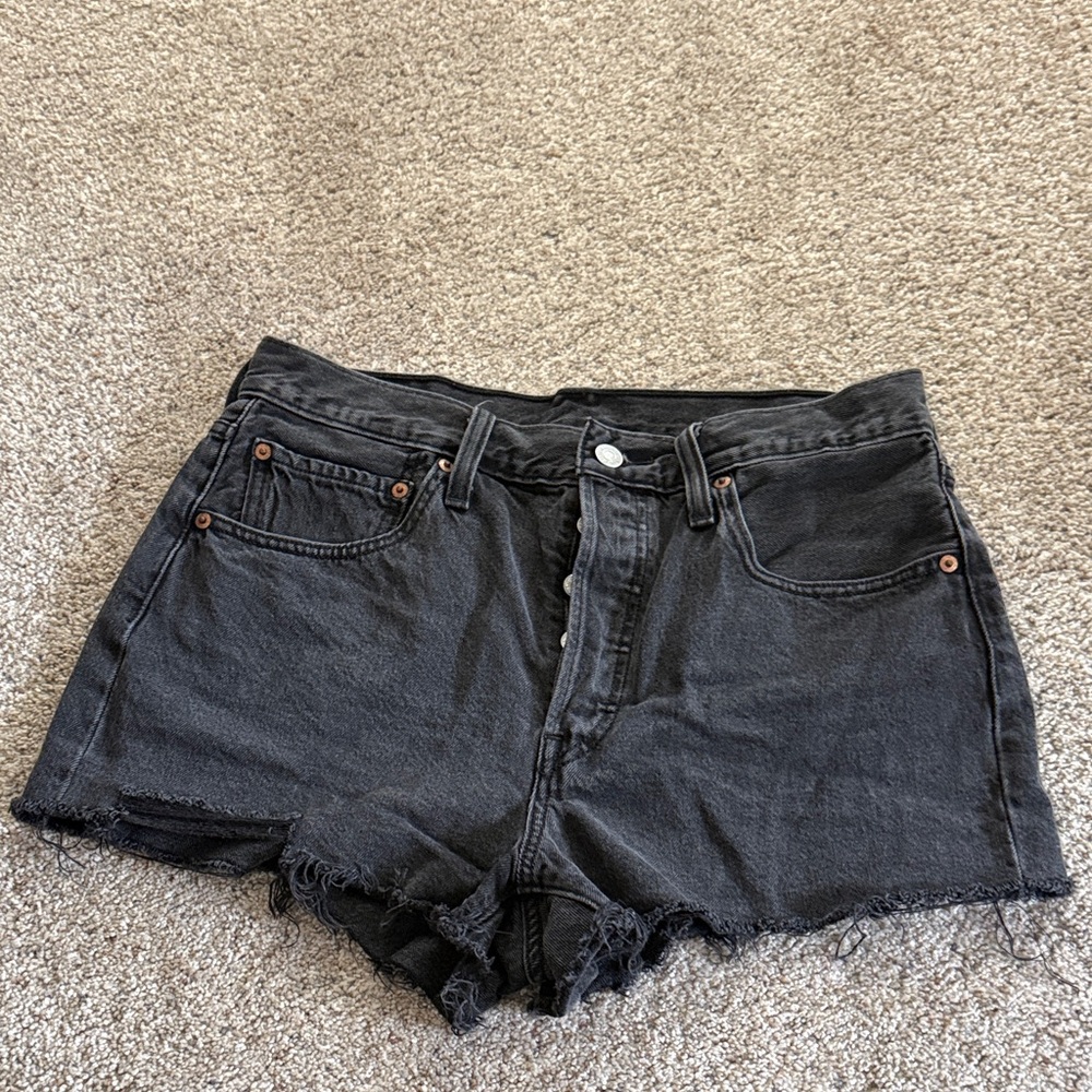 Levi's Black High-Rise Jean Shorts